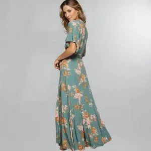Dress Forum Dresses Floral Kimono Sleeve Midi Wrap Dress